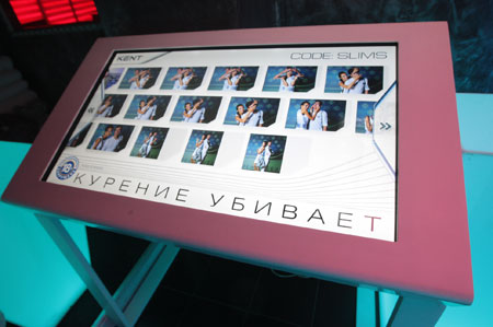 «Гефест Проекция» установила интерактивный стол для вечеринки British American Tobacco в Екатеринбурге (Repin DJ Cafe).
