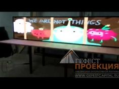 Светодиодный экран 288х64 с шагом P10 для детской зоны в музее экологии г.Казань
