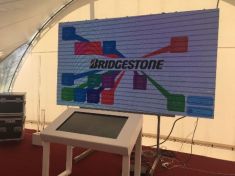 Интерактив на открытие завода Bridgestone в Ульяновске от Гефест Проекция в Ульяновске