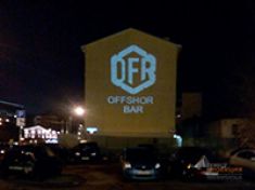 Компания «Гефест Проекция» сделала Гобо проекцию для Offshore bar в Москве