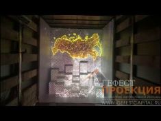 Проекционная инсталляция 3D mapping в фуре для компании «Деловые линии» 
