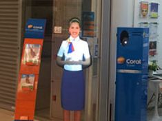Виртуальный промоутер для туристического агенства Corel travel. Трц авиапарк. г. Москва. 