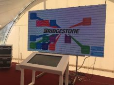 Интерактив на открытие завода Bridgestone в Ульяновске от Гефест Проекция в Ульяновске