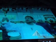 Проекционная подсветка татами на 5-ом международном турнире по дзюдо. г. Грозный